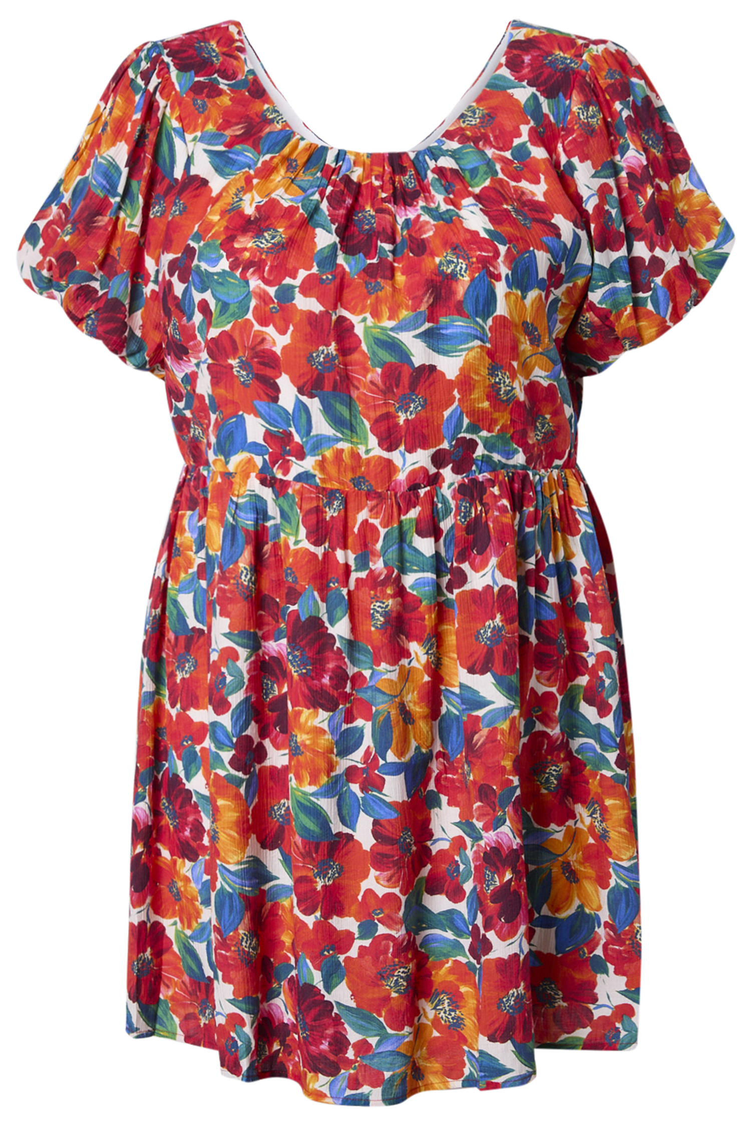 Puff Sleeve Mini Dress