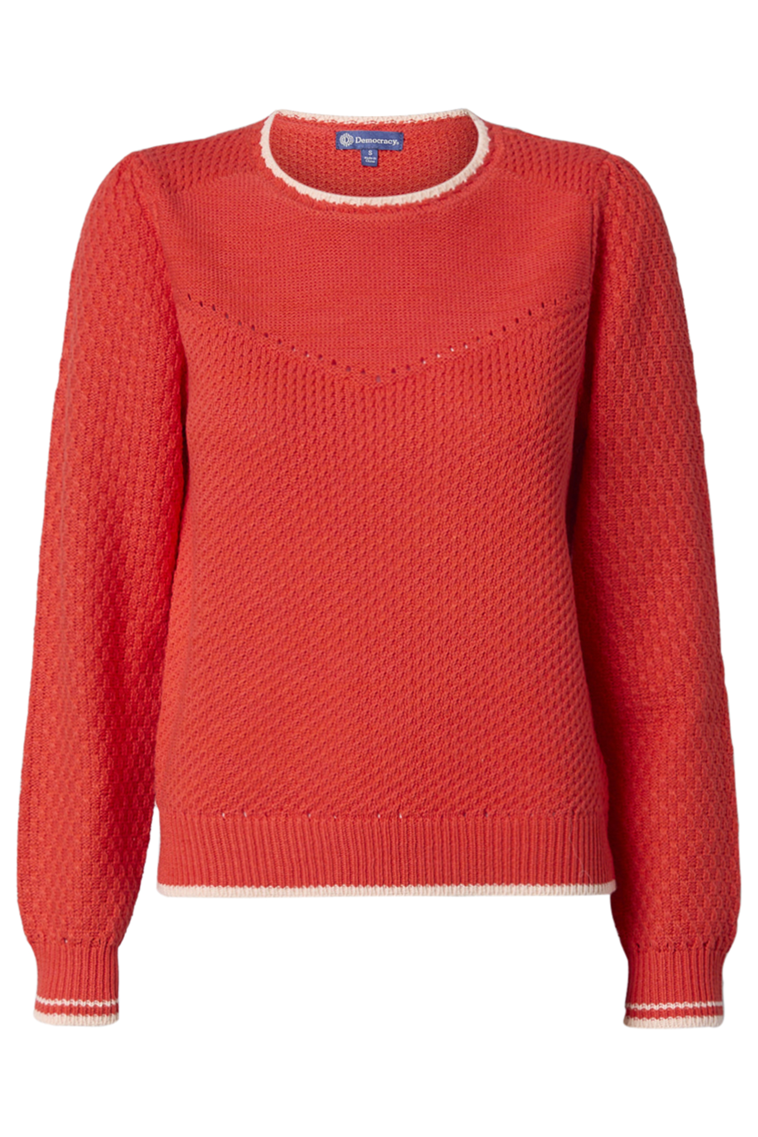 Democracy Round Neck Long Sleeve Sweater