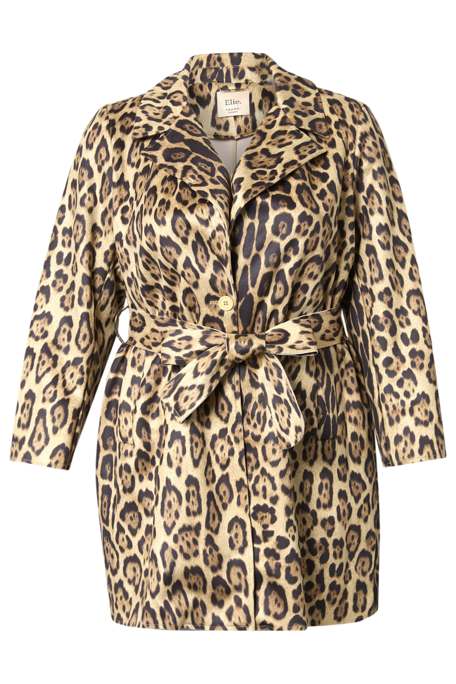 Leopard Print Faux Suede Coat