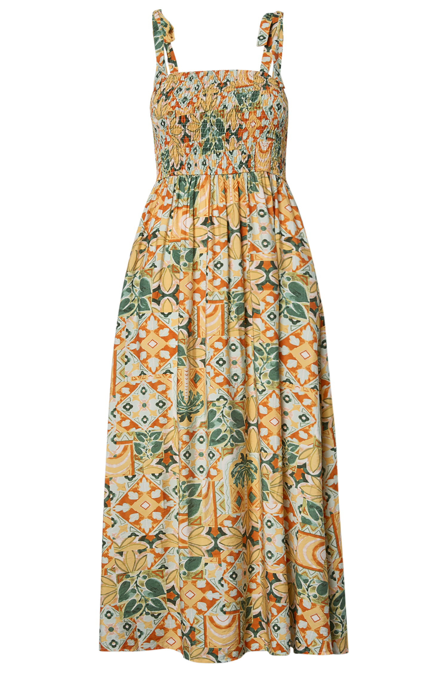 Tropical Print Maxi Dress