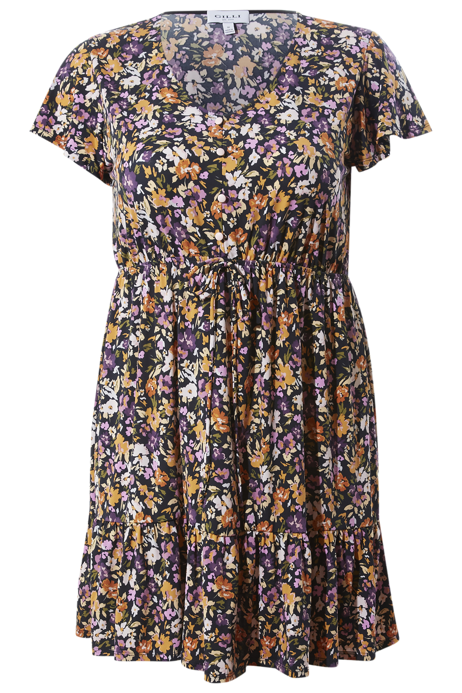 Floral Button Down Ditsy Dress