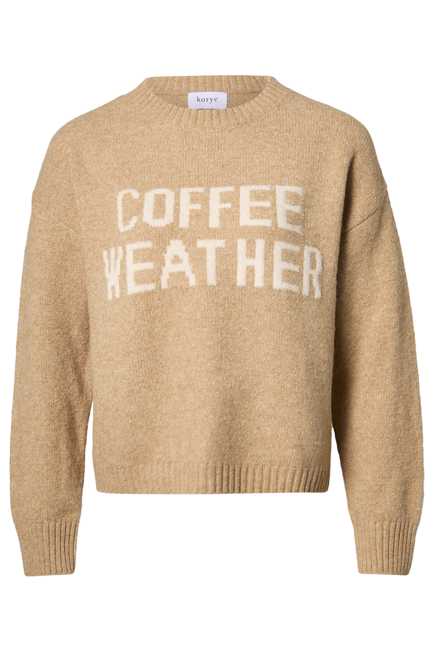 Coffee Weather Verbiage Print Sweater