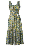 Square Neck Floral Dress