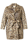Leopard Print Faux Suede Coat