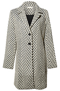 Chevron Coat with Side Pockets