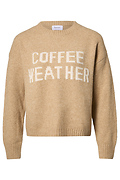 Coffee Weather Verbiage Print Sweater