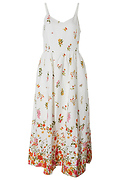 Floral Border Midi Dress